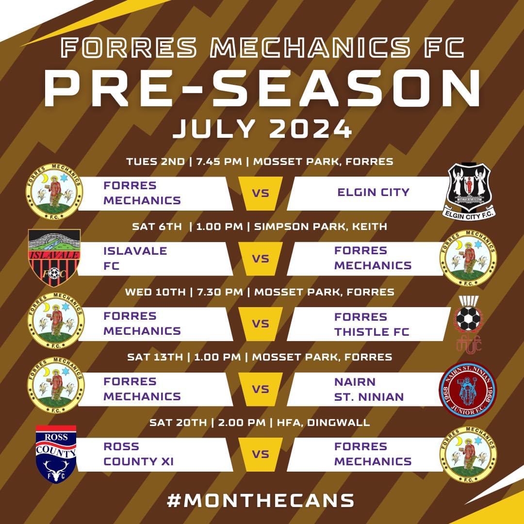 Pre-Season Fixtures